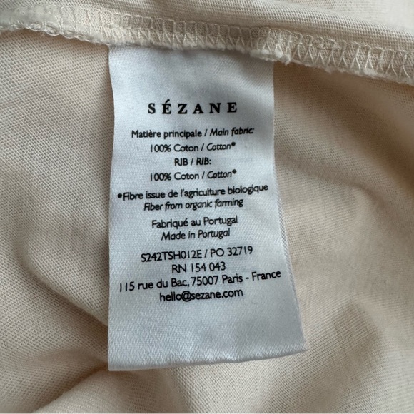 Sézane Book Club T-Shirt in Twine/Burgundy - Picture 6 of 8